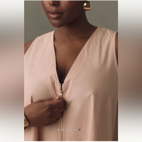 Anthropologie The A-Line Mini Dress in Neutral Size Medium NWT - Picture 4 of 13